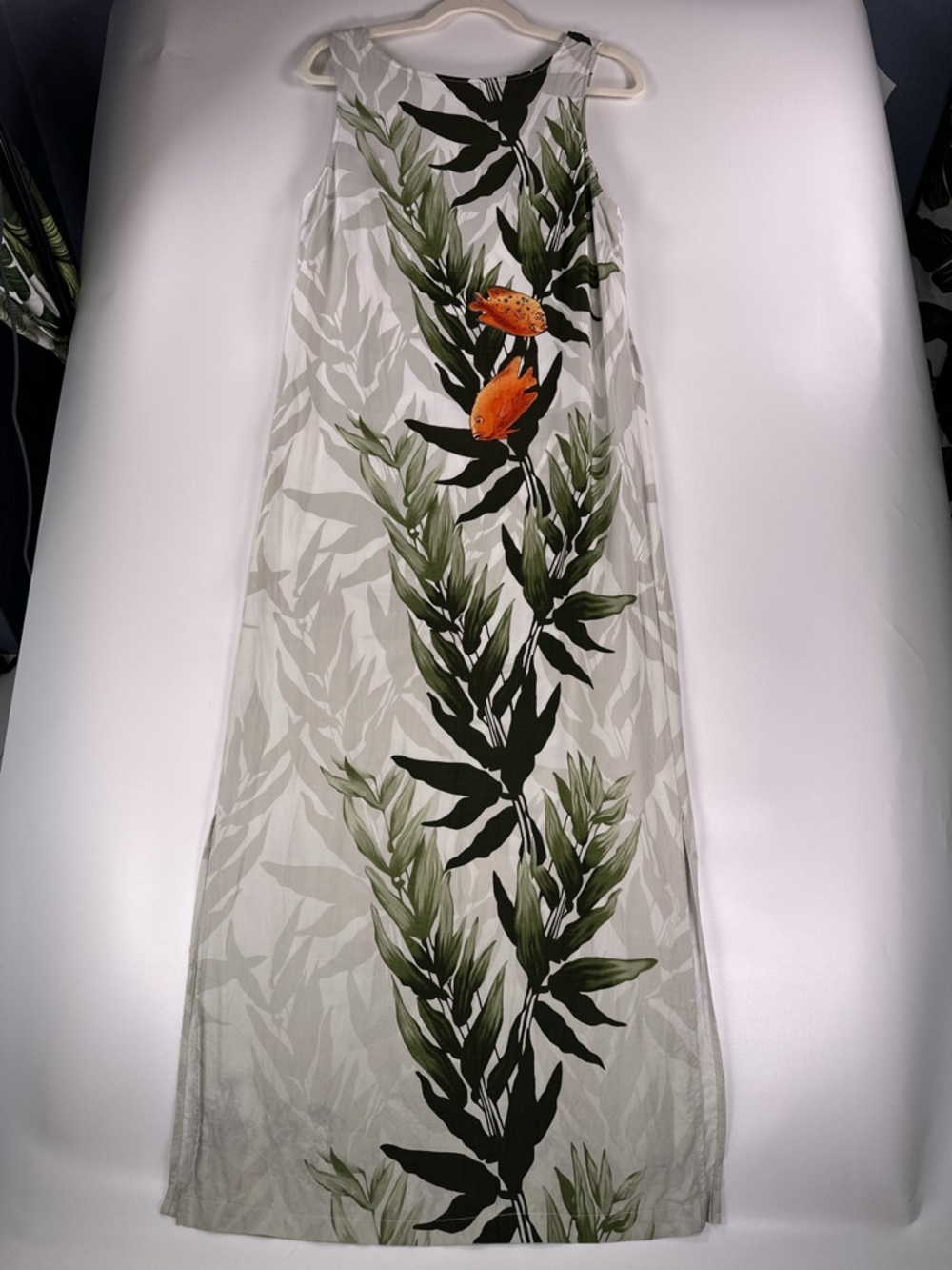 Wyland AFTCO Vintage Marine Fish Maxi Dress Large USA - Picture 8 of 14